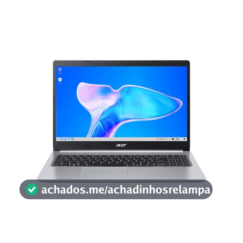 Acer Notebook Aspire 5 AMD Ryzen 5 5500U 16GB SSD 512GB 15.6" Full HD Linux Preto Alimentação CA Compatível c/ Mouse USB - A515-45-R478