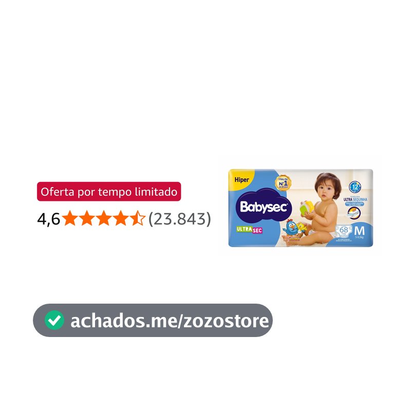 Babysec Fraldas Descartáveis Ultrasec Galinha Pintadinha, 72 Unidades, Tamanho M 5 - 9, 5 Kg, Babysec, Azul, M
