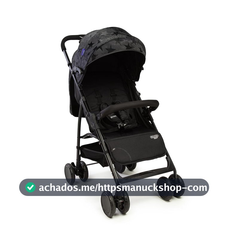 Carrinho de Bebê Cosco Kids, Bross, Preto Estrela