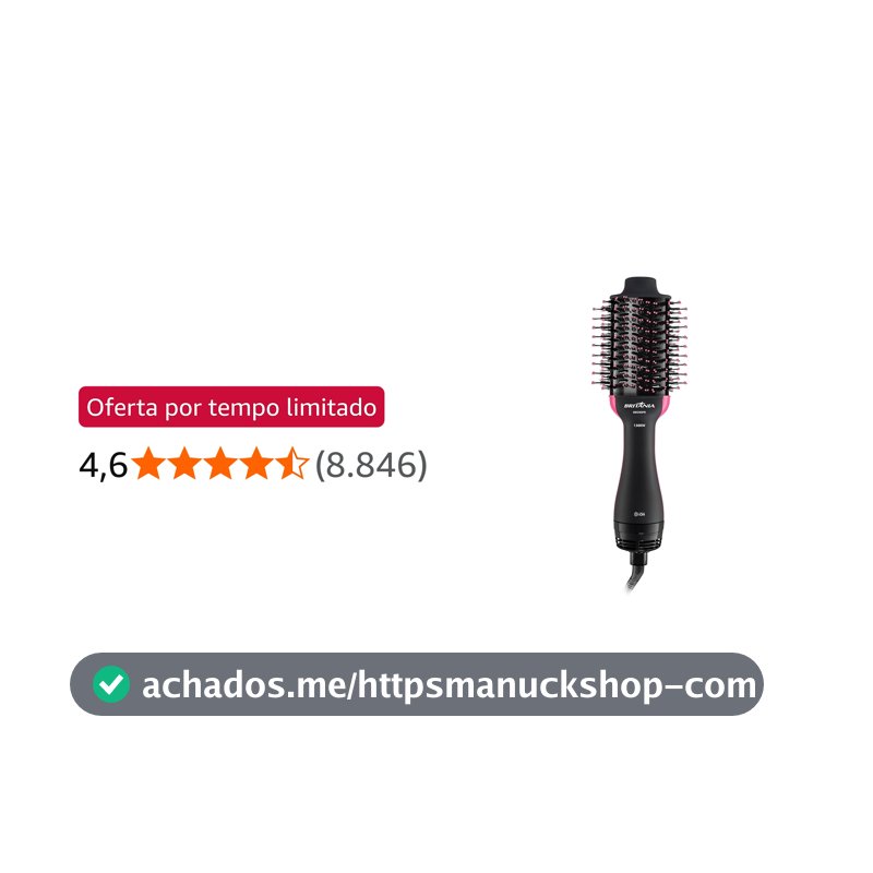Britânia Escova Secadora BEC02PR Bivolt 4 em 1 1300W Plástico Rosa/Preto