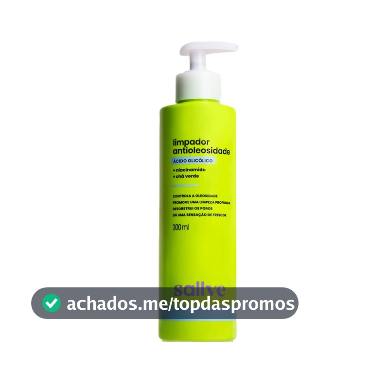 Limpador Antioleosidade Sallve, Com Niacinamida, 300ml
