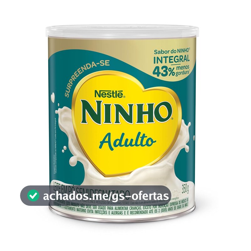 Leite Pó Semidesnatado Ninho Adulto Lata 350g