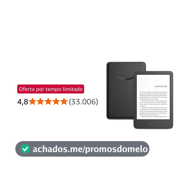 Kindle 16 GB (modelo 2024) - Leve e compacto, com tela antirreflexo, trocas de página rápidas, luz frontal ajustável e bateria de longa duração - Cor Preta