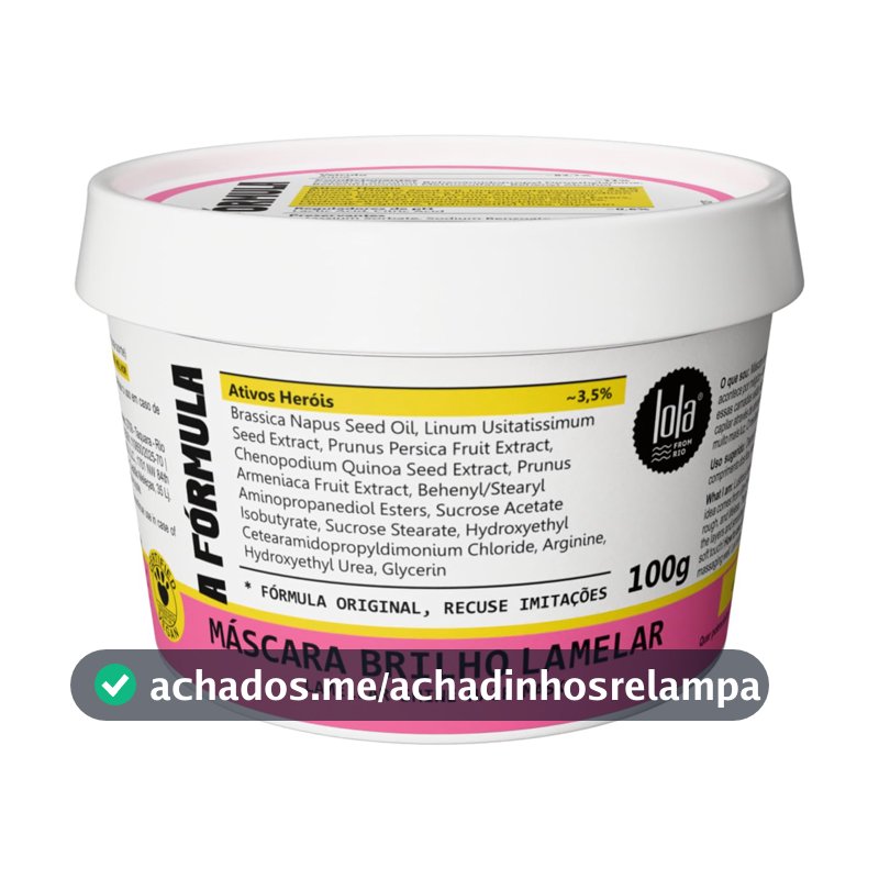 Máscara Capilar A Fórmula 100gr - Lola Cosmetics