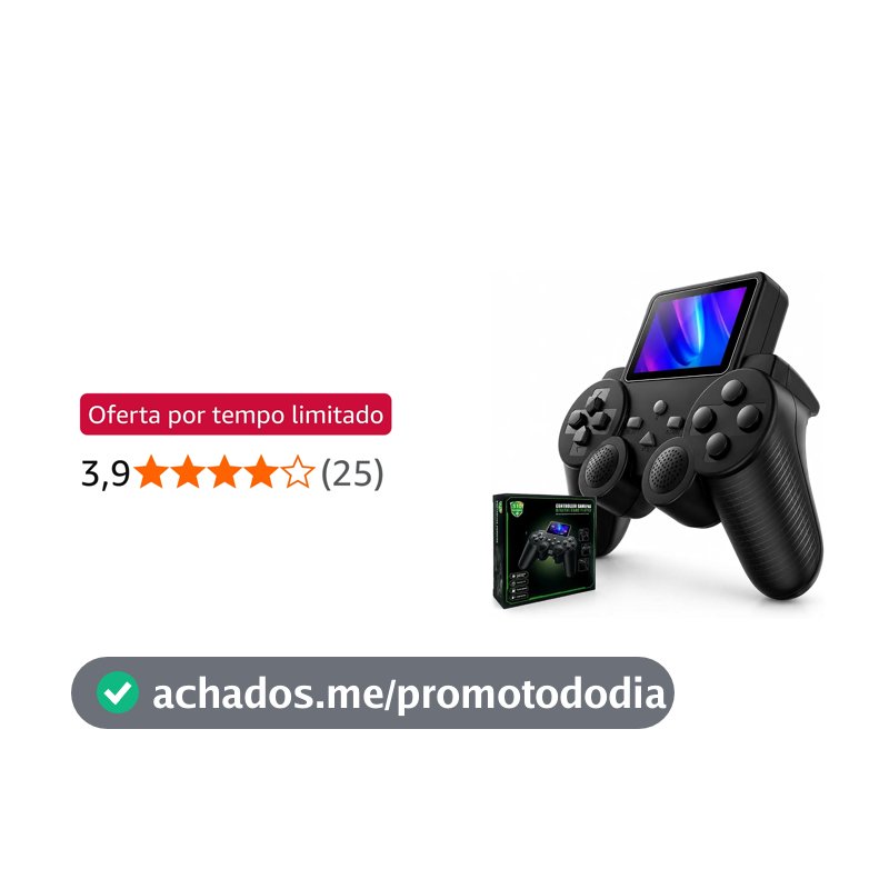 Video Game Retrô Controle Com Mais de 500 Jogos Clássicos Tela LCD
