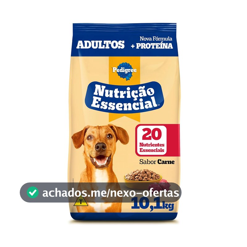 PEDIGREE Ração Nutrição Essencial Carne Para Cães Adultos 10.1kg