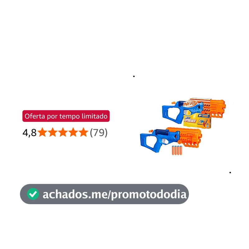 Nerf N Series Topbreaker, Lançador em plástico azul e laranja com 4 dardos