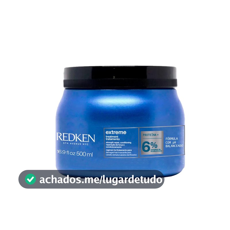 Redken Extreme, Máscara de Tratamento para Cabelos Danificados e Quebradiços, Repara e Fortalece os Fios, Promove Brilho e Maciez Intensa com Strength Complex, 500ml