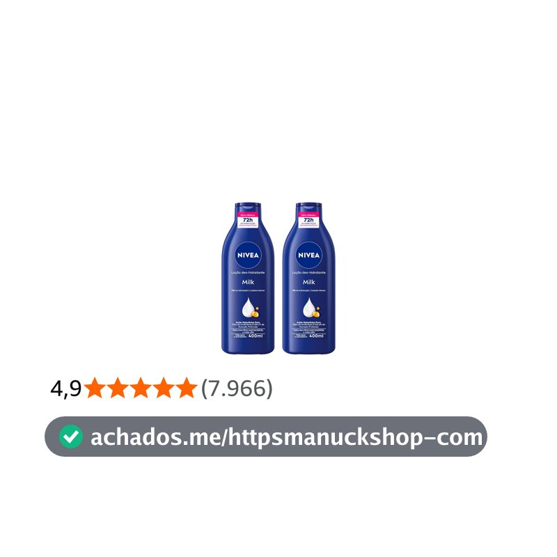 NIVEA Kit Loção Hidratante Milk Pele Seca a Extrasseca 400ml (2 unidades)