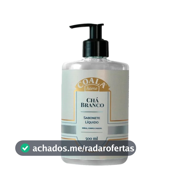 Coala Sabonete Liquido Maos e Corpo Limpa Hidrata Perfuma 500ml Cha Branco