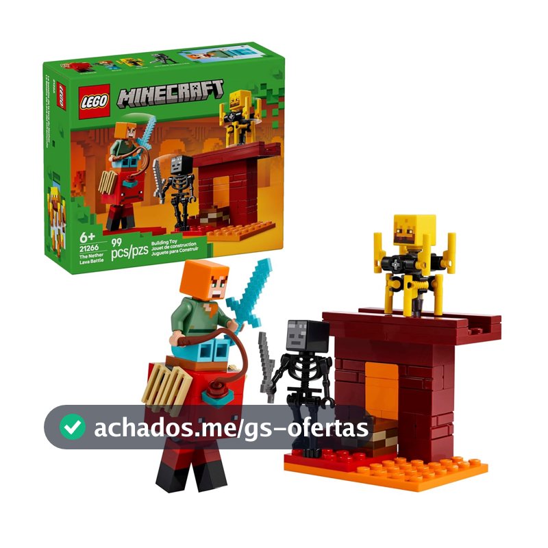 LEGO Minecraft A Batalha de Lava no Nether 21266 (99 Peças)