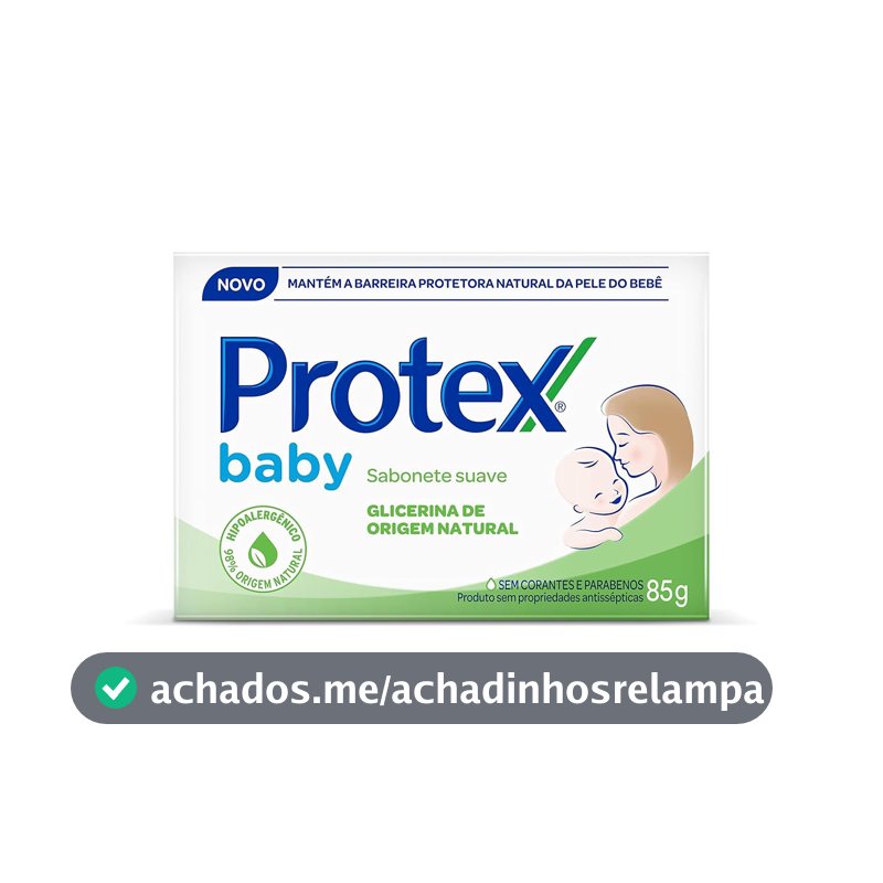 Protex Baby Glicerina Natural Sabonete em Barra Infantil, 85g