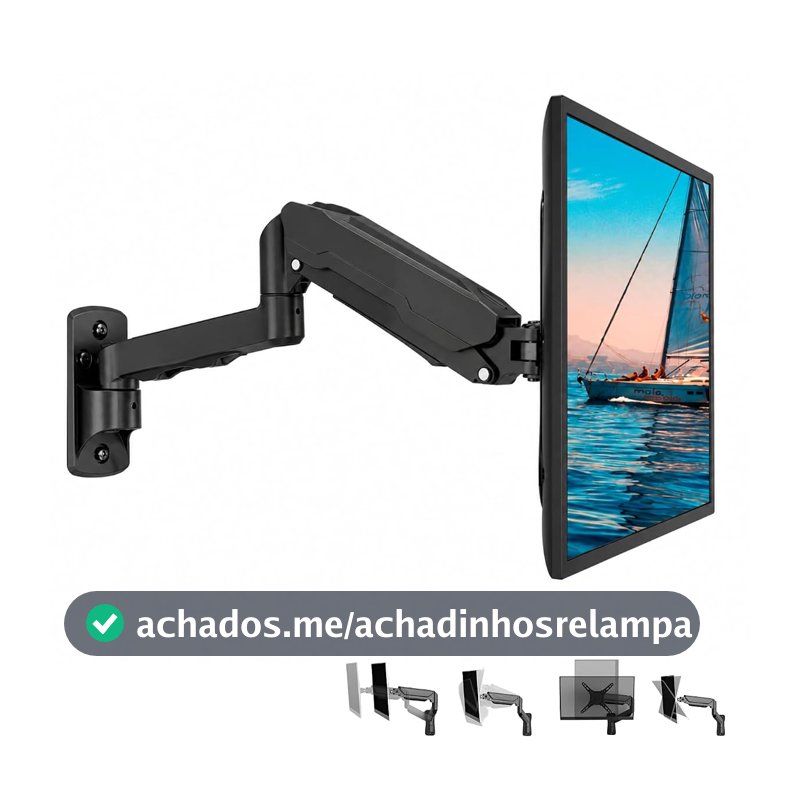 Suporte Articulado de Mesa para Monitor 13" a 43" Ajuste de altura