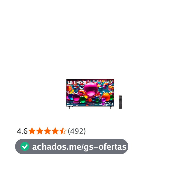 Smart TV 43' LG 43AU801C0SA 4K
