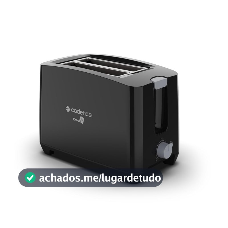 Torradeira Preta Croc! Cadence - 127V