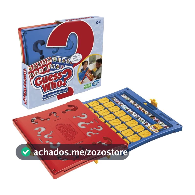 Jogo Adivinha Quem? - 2 Molduras, 2 Folhas Frente-Verso de Personagens e Regras - F6105 - Hasbro