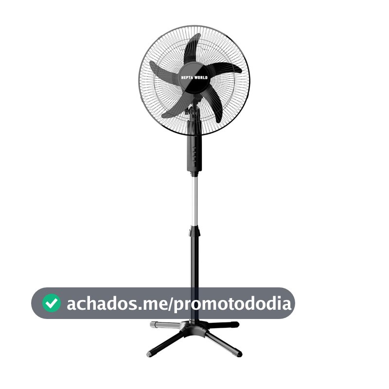 HEPTA WORLD Ventilador de Coluna, Resfriamento, Silencioso, Design Slim para Casa Escritório (PRETO, 110V, 1011)