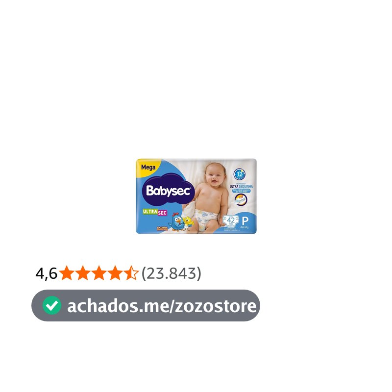 Fraldas Babysec Ultrasec Galinha Pintadinha, P, 42 Unidades