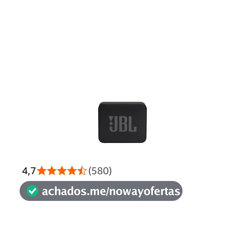 JBL Go Essential 2 Caixa de Som Bluetooth Portátil Preta