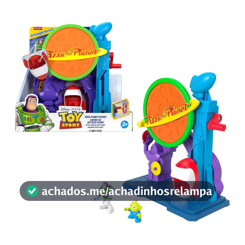 Kit Pizza Planet com Buzz e Alienígena Toy Story 5 Imaginext Mattel. Diversão garantida com cenário e personagens do filme. para crianças a partir de 3 anos.
