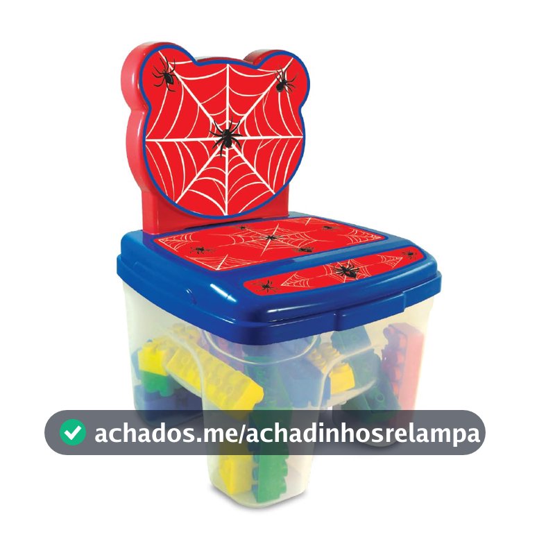 GGB Brinquedo Blocos de Montar Cadeirinha Vermelho 24 Peças