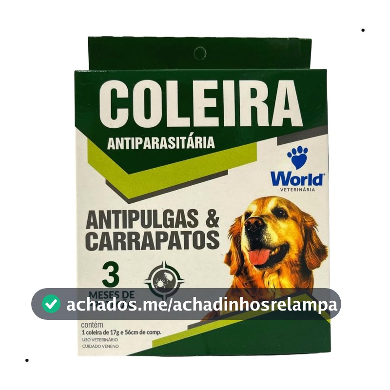 World Veterinária Coleira Antipulgas E Carrapato Para Cães Multicor