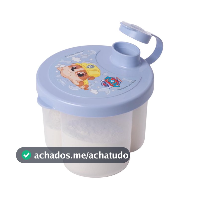 Plasútil Dosador de Leite em Pó de Plástico Patrulha Canina Azul