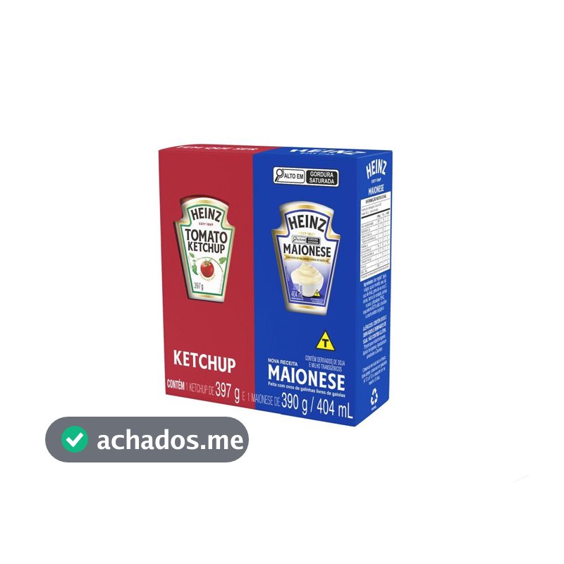 Heinz Pack Ketchup 397G + Maionese 390G