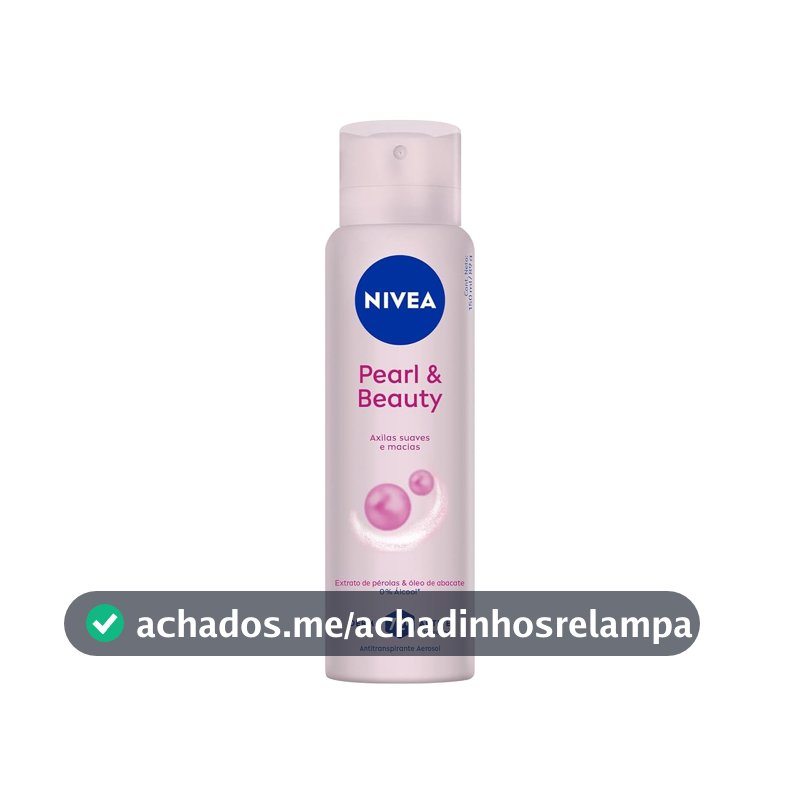 NIVEA Desodorante Antitranspirante Aerossol Pearl & Beauty 150ml, Proteção 72h, Previne Irritações, Contra Suor e Odores, Axilas Suaves
