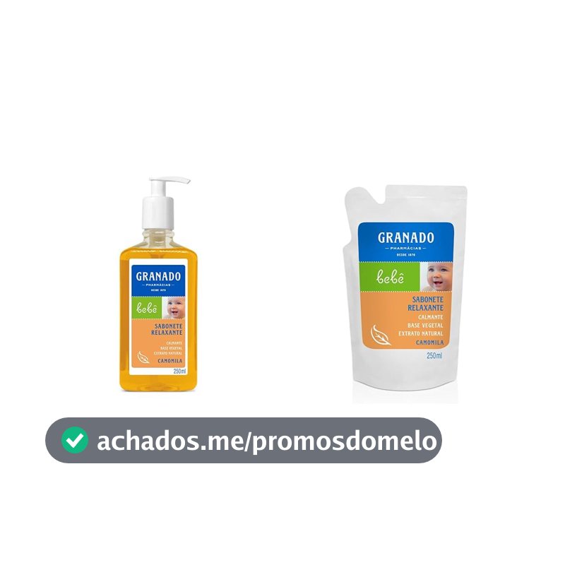 Granado Sabonete Liquido Bebe Camomila 250Ml + Granado Refil Sabonete Líquido Bebê Camomila, 250ml