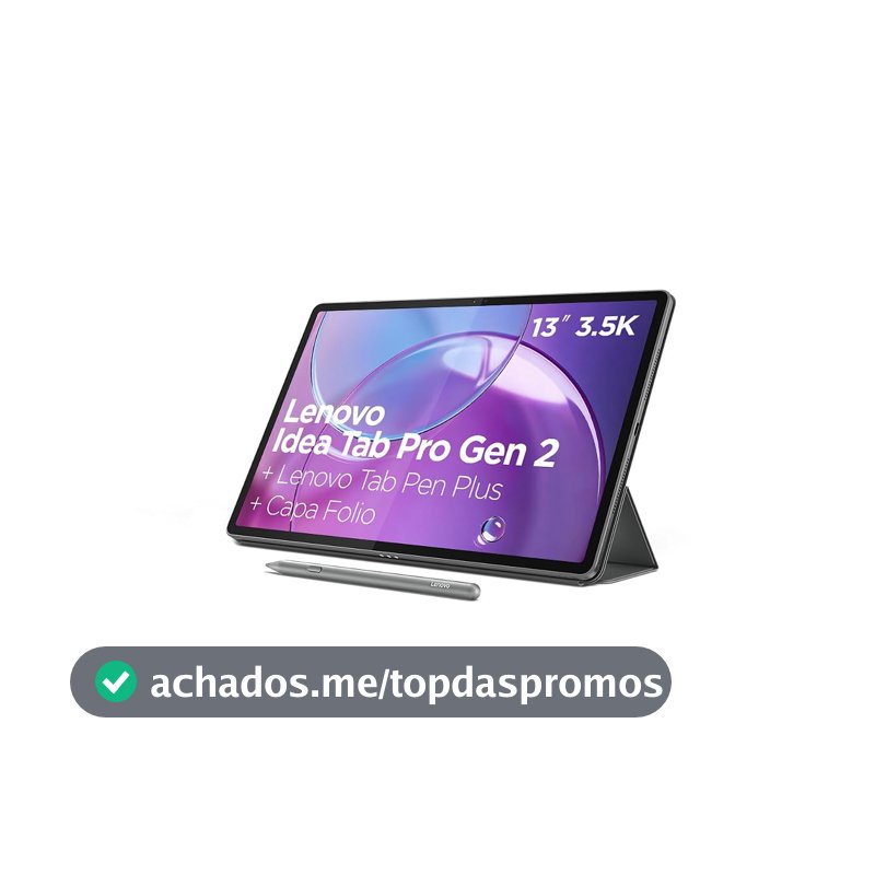 Tablet Lenovo Idea Tab Pro, Processador Snapdragon 8s Gen 4, 8GB RAM, 256GB, Tela 13" 3.5K 144Hz Wi‑Fi, Android 16, Caneta + Folio