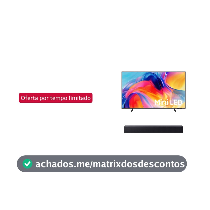 Samsung Smart TV 65" MiniLED 4K M75H + Soundbar Samsung HW-B400F