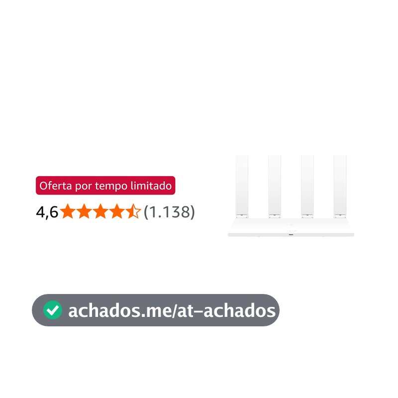 Roteador Huawei Wifi 6 AX2S AX1500 4 Antenas WS7000-42 Branco