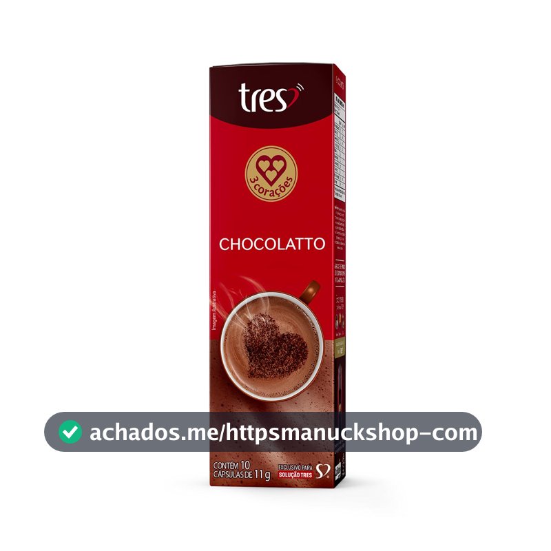 3 Corações Cápsula Chocolatto TRES - 10 unidades
