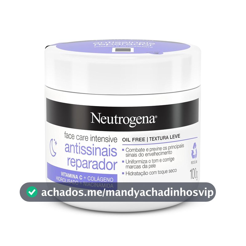 Creme Facial Hidratante Antissinais Neutrogena Face Care Intensive, 100g