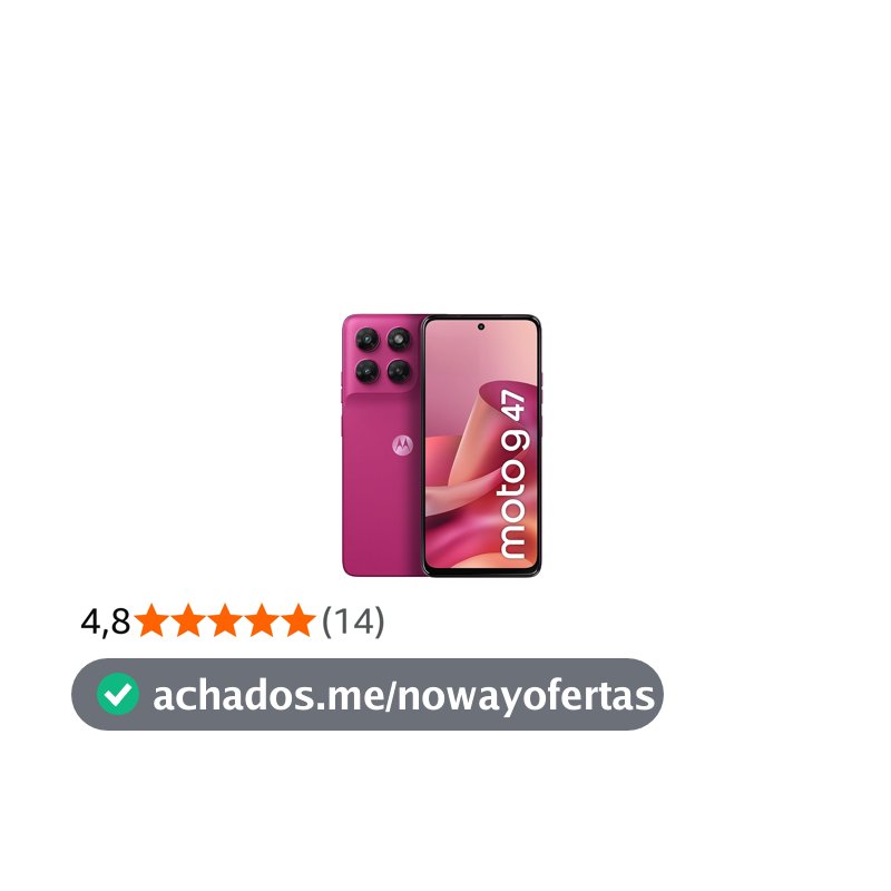 Smartphones Motorola Moto G47 5G - 128GB 4GB RAM + 8GB RAM Boost, Camera 50 MP Sony LYTIA 600, Tela FHD+ de 120hz - Rosa
