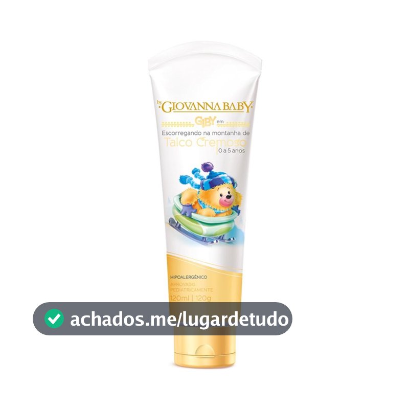 Talco Cremoso 120Ml, Giby, Amarelo