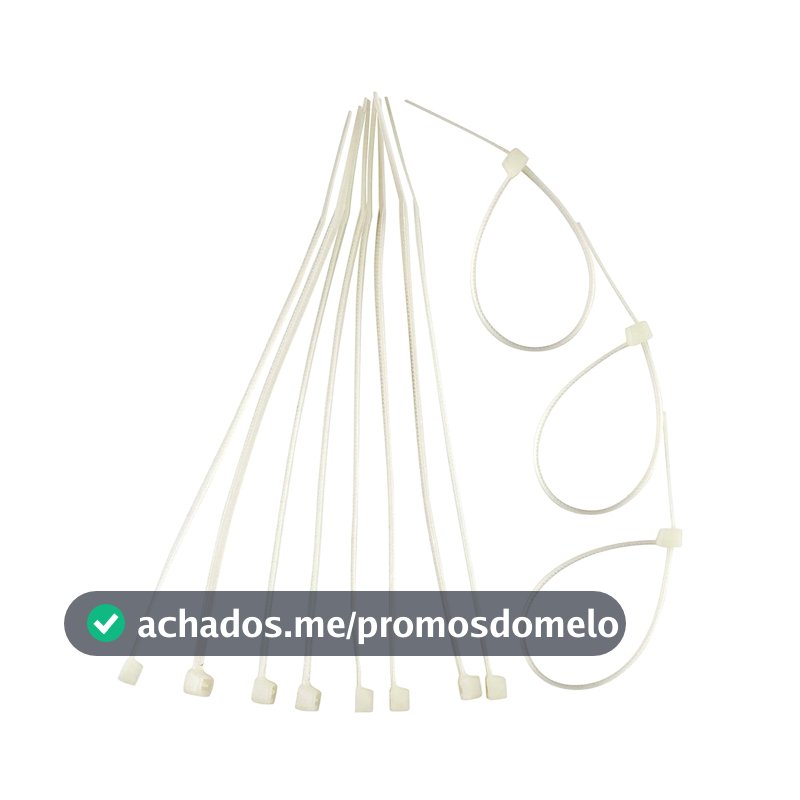 EDA Abraçadeira De Nylon 2 5 X 150 Mm Com 100 Peças Branca Eda