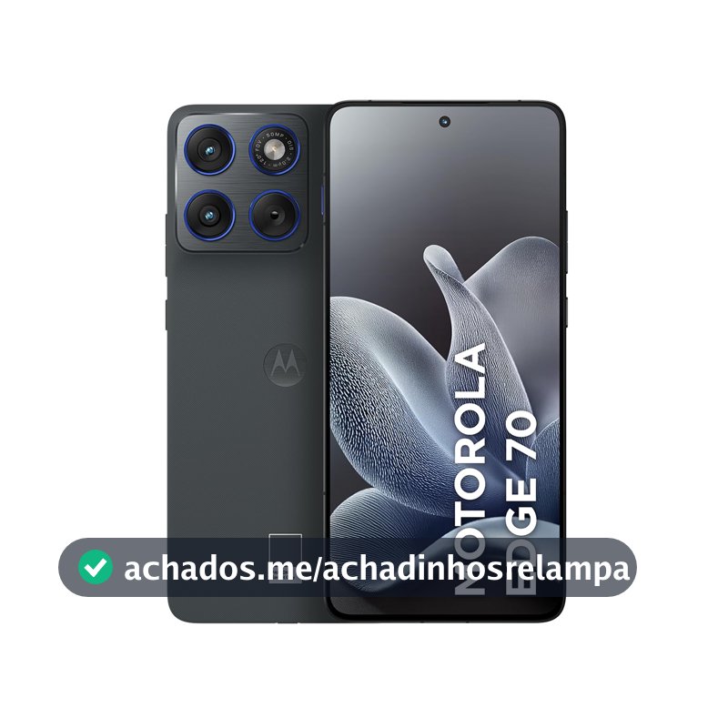 Smartphone Motorola Edge 70 5G - 512GB 12GB RAM + 12GB RAM Boost, Ultrafino, 3 cameras 50MP, Tela 1.5K extreme Amoled 120hz - Gadget Gray