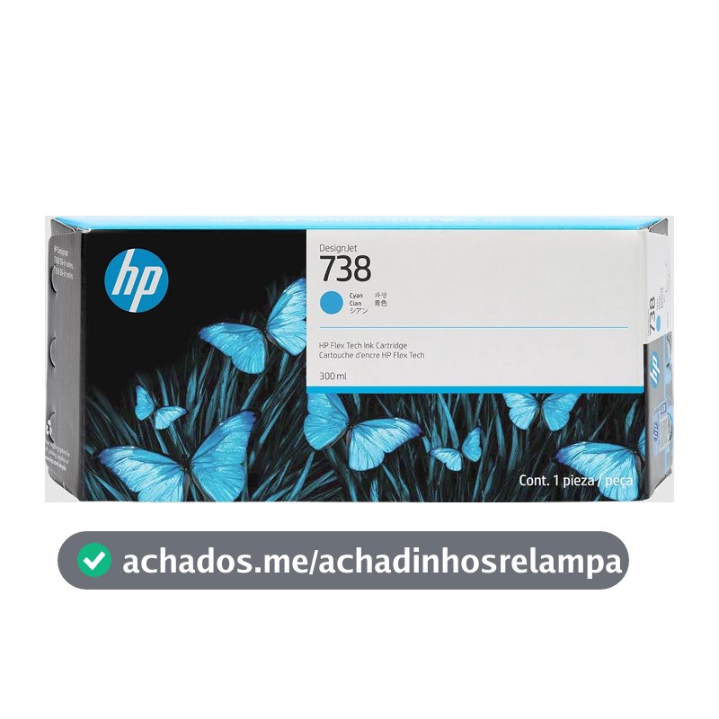 HP 738 Cartucho de tinta ciano 300-ml