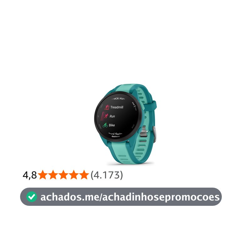 Garmin Relógio Forerunner 165 - 43mm com Monitor Cardíaco de Pulso e GPS