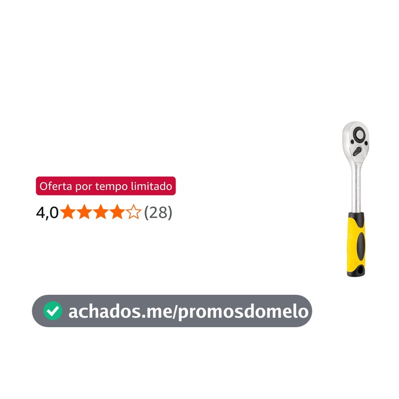 EDA Catraca Cromo Vanádio Encaixe 1/2' Eda