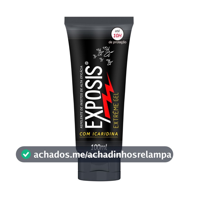 Exposis Extreme, Repelente Gel de Mosquitos, com Icaridina, Até 10h de Proteção, 100ml