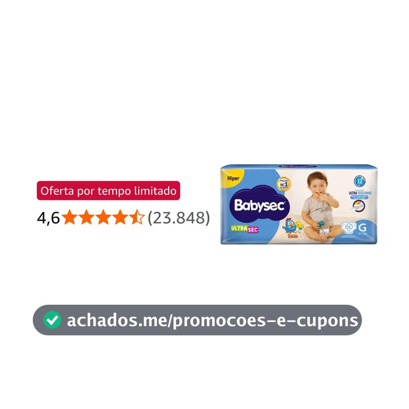 Fralda Babysec Galinha Pintadinha Ultrasec G 60 Und