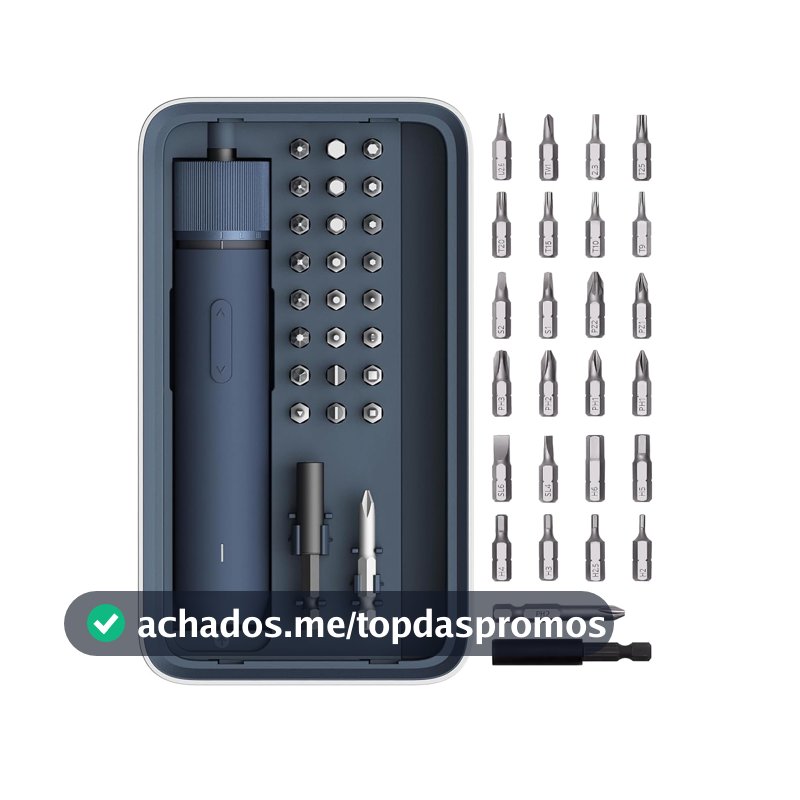 HOTO Electric Screwdriver Kit, 3.6V Cordless Screwdriver Set, Upgraded Capacity, Magnetic Case Lid, Mechanical Knob, 25 S2-steel Bits, 1500 mAh 800 Times, Manual & Electric, USB-C Charging, LED Light