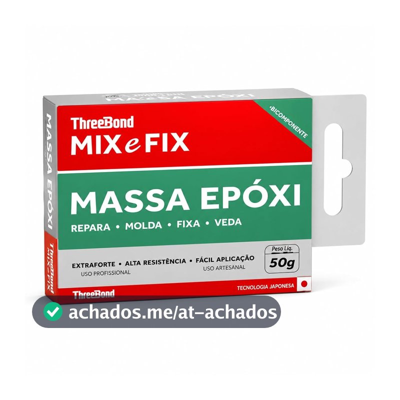 Massa Epóxi ThreeBond Mix e Fix 50g Bicomponente