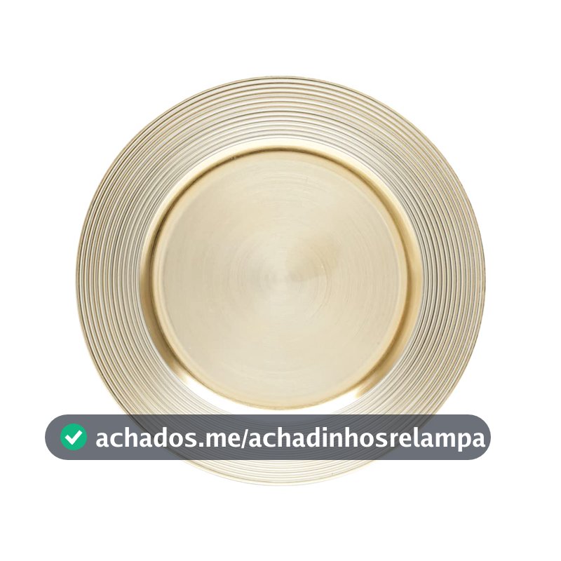 Sousplat de Plástico Dourado 33cm - Wolff