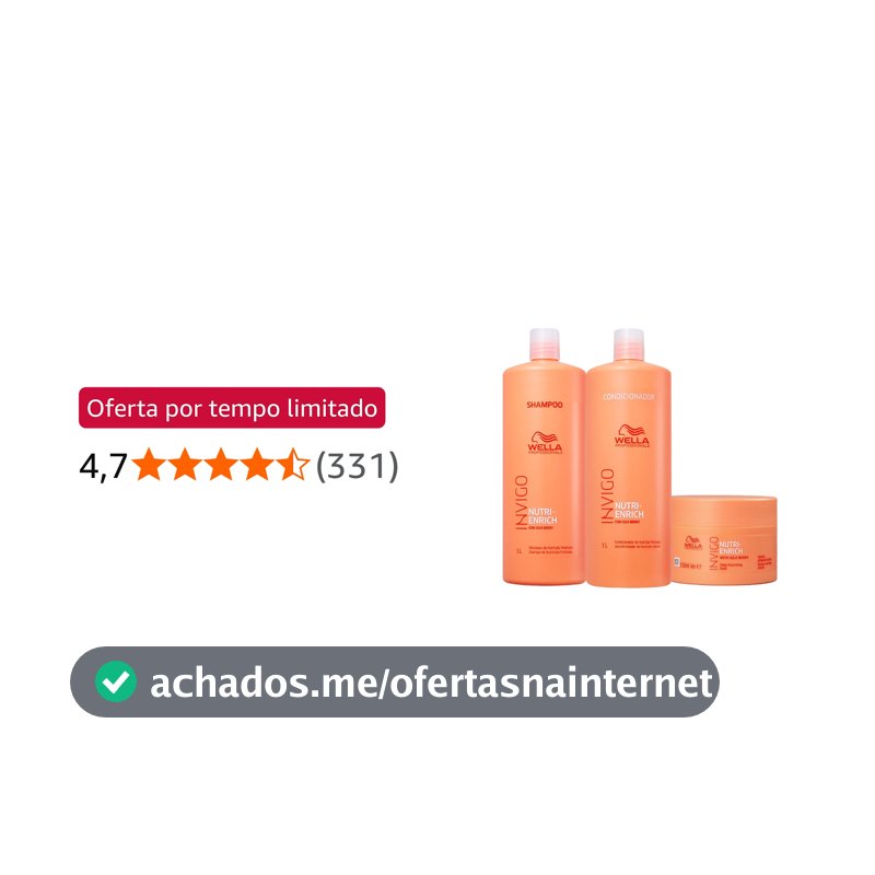 Kit Wella Professionals Invigo Nutri-Enrich Salon Máscara P (3 produtos)