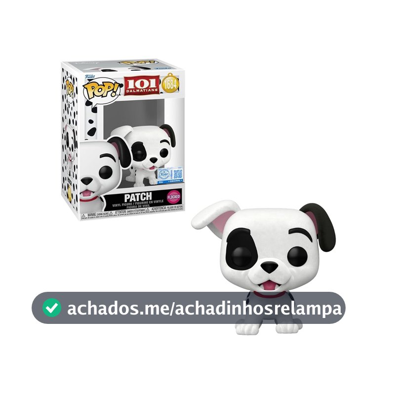 Candide, Boneco, Funko POP! Patch (Flocked), Exclusivo Disney 101 Dálmatas - 7 cm