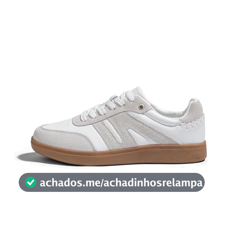 LUCKY STEP Tênis Feminino Clássico Retrô Sola de Goma Couro Legítimo Antiderrapante